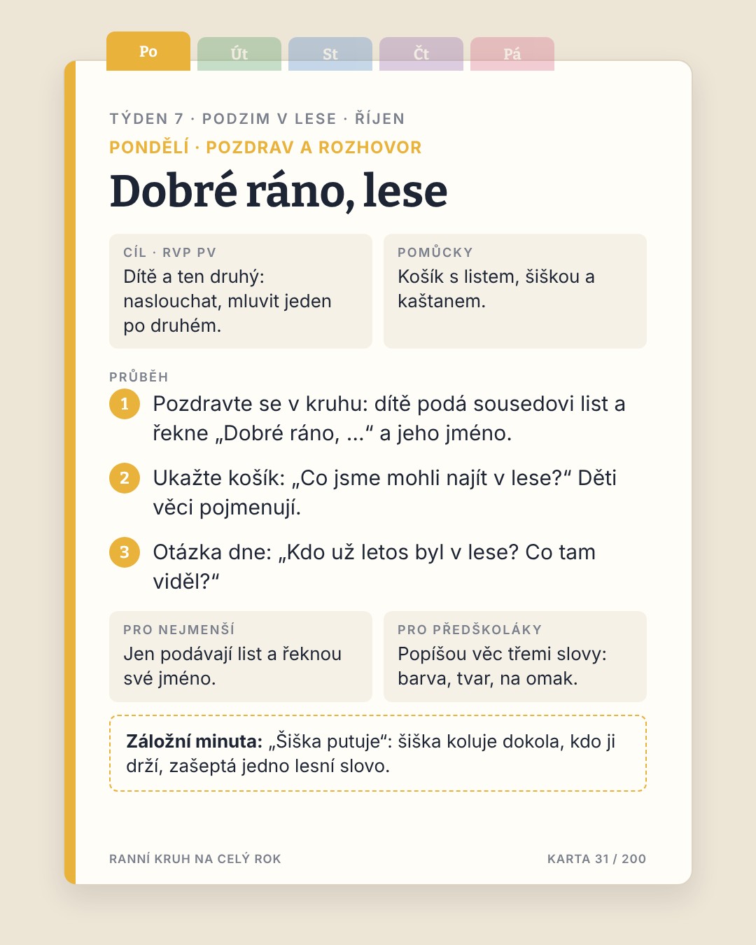 Ranní kruh · 1